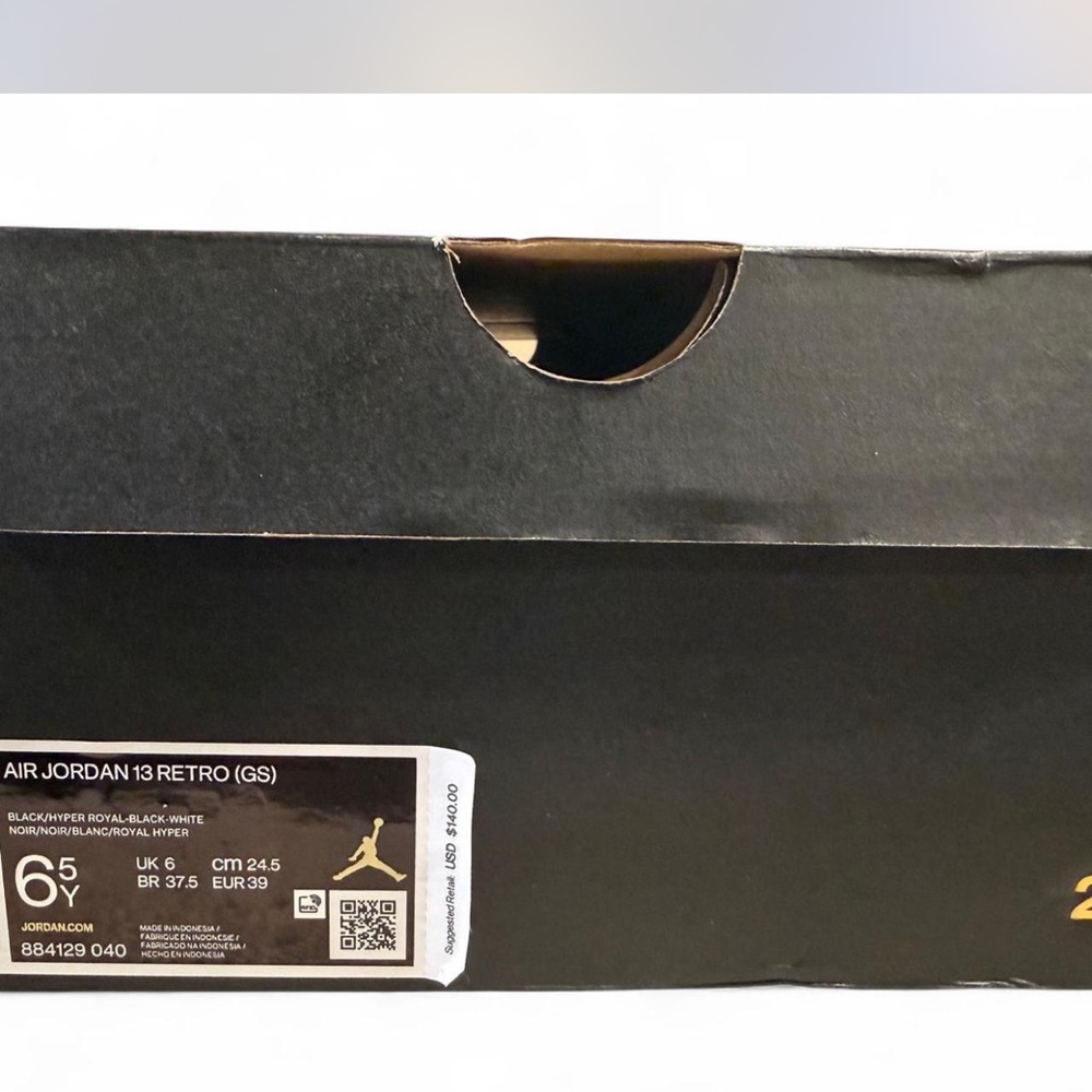 Air Jordan 13 Retro ’Black Hyper Royal’ (GS) - Picture 8 of 8